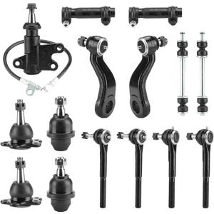 4WD Front End Suspension Kit for Cadillac Escalade 99-00, Chevy K2500 GMC Yukon 95-00, K1500 Suburban Tahoe 95-99 with Ball Joints Sway Bars Tie Rods Pitman Arm Idler Arm Bracket 15PCS K6292 K6477