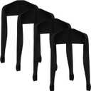 JEONEKID Cooling Shawl Arm Sleeves with Finger Holes for Women Anti-UV Protection, Sun Protection Cooler Shrug for Golf (Black)