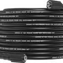 1/4" Pressure Washer Hose 50FT,Flexible 3600PSI Power Washer Hose with M22-14&15mm Universal Connector No Kinking Household High Pressure Washer Hoses Easy Storage Without Accessories