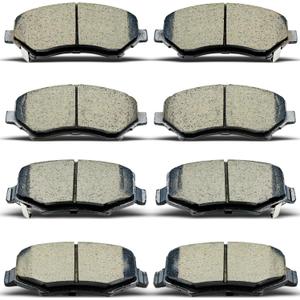 Ceramic Brake Pad Kit Front and Rear Fit 2008-2012 Jeep Liberty (Excl. Heavy Duty 2012),2007-2018 Jeep Wrangler,2018 Wrangler JK,2007-2011 Dodge Nitro,D1273 D1274