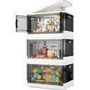 Storage Bins with Lids - 144QT Large Plastic Storage Bins Closet Organizers and Storage, Foldable Stackable Storage Containers for House Organizing Bedroom Dorm Room