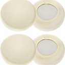 uxcell 4 Pack Stool Covers Round, 16-18 Inch Bar Stool Covers Washable Dustproof Slipcover Seat Cushion with Elastic for Bar Kitchen Living Room Decor, Cream White