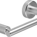 Cobbe Double Post Magnetic Suction Brushed Nickel Silver Toilet Paper Holder, Bathroom Toiler Paper Holder Wall Mount, Space Aluminum Toilet Paper Roll Holder for Bathroom, Rv