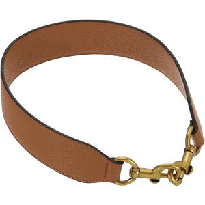 uxcell 22.83 Inch PU Leather Short Bag Strap with Clasp, Purse Handles Handbags Replacement Straps for Clutch Bag Crossbody Underarm Bags, Brown, Deep Gold Buckle