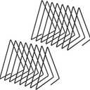 TOPCJ 2 Sets Triangle File Folder Rack,7 Sections File Holder,File Storage Sorter/Stand,Desktop File Organizer,Wire Organizer Rack,Magazine/Paper Folder Holder,Letter/Legal, Anti-Scratch/Rusty