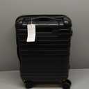 Lekesky 16 Inch Underseat Carry On Luggage Airline Approved, Small Hard Shell Suitcase with TSA Lock Spinner Wheels, Lightweight Personal Item Carry-On for Travel, Black