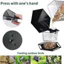 Jealoeur Bird Feeders for Outdoors Hanging Bird Feeder Wild Birds Seed, Black