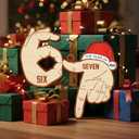 2 x 67 Christmas Ornament - Funny Six Seven Ornaments 2025-67 Meme Wood Hanging Decor for Tree - Gen Z, Gen Alpha Slang Meme Decor Trendy for Teens, Kids, Adults - Funny White Elephant Gifts - 6 7 Gifts