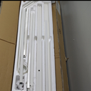Outvita Handrails for Outdoor Steps, Wrought Iron Handrail Fits 2 or 3 Steps, Transitional Handrail with Installation Kit, Stair Railing for Concrete Steps or Wooden Stairs(White)
