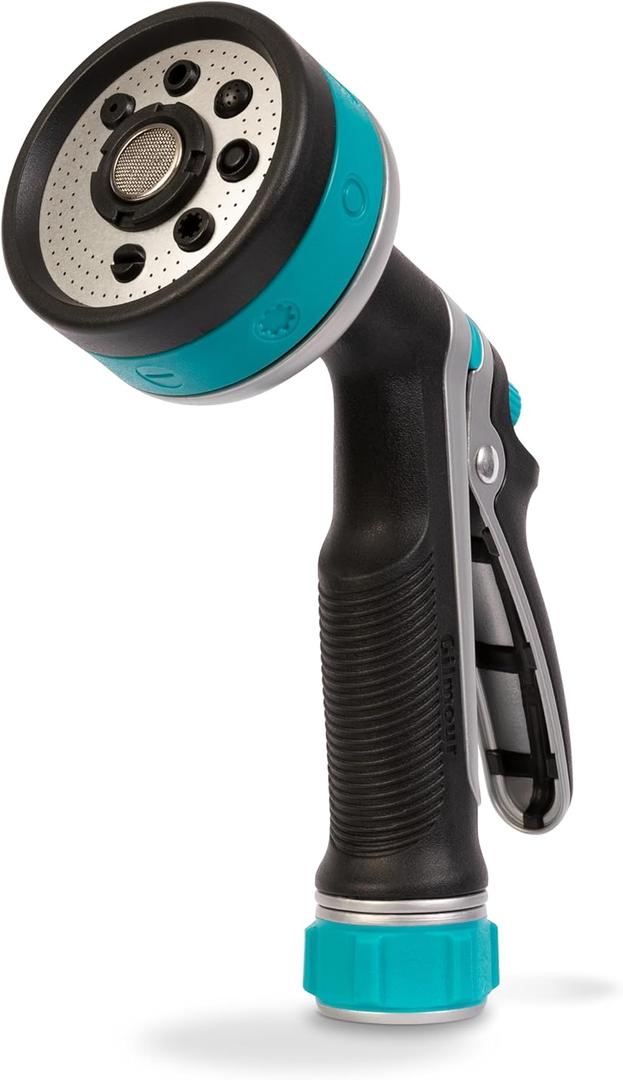 Gilmour Heavy Duty Rear Control Garden Hose Nozzle with 8 Pre-set Spray Patterns, Water Hose Nozzle for Watering Garden or Lawn