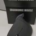 Left Handed Mouse, 2.4G Wireless Left Handed Ergonomic Mouse with 800/1200/1600 Adjustable DPI, 6 Buttons Wireless Vertical Mouse for MacBook/Laptop/PC/Desktop-Black