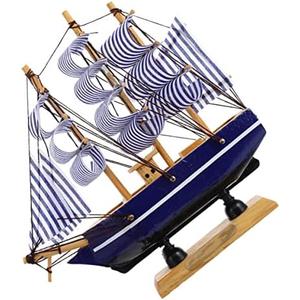 Abaodam 1pc Sailing Model Decorative Coastal Sail Mini Cake Baby Topper Birthday Ship Vintage Tabletop Kids Design Miniature Decoration Party Sailboat Novel Office Cuake Boats
