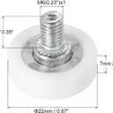 PATIKIL 22mm Drawer Rollers, 10 Pack Plastic Drawer Pulley Replacement Wheels Bearing Small Pulley with Nuts