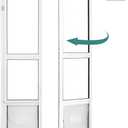 96" Extra Large Dog Door for Sliding Glass Door - XL Doggy Door for Sliding Door Dog Door Insert - Left Open from Inside