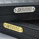 Bucher&Rossini Metal Surface Dominoes Set Double 6 - Classic Black Domino's Game Set with Silver Metal Surface Dominos Set for Adults and Kids Ideal Gift for Domino Players or Family Game Night