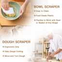 Banneton Bread Proofing Basket Set 9 Inch Round and 10 Inch Oval Sourdough Proofing Baske Bread Baking Supplies with Danish Whish Bowl Scraper Dough Scraper for Bread Making Baking Fermentation