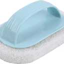 Dish Brush,Bathtub Brush,Hand-Held Pool Scrub Brush,Pool Cleaning Scrubbing Sponge Pad,Bathroom Clean Scrubber Scouring for Cleaning Step Corner Shower Tile Sink Spas Tubs Kitchen (Blue 4 Packs)