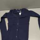 The Children's Place Girls' Uniform Ribbed Boyfriend Cardigan (Blue, L)