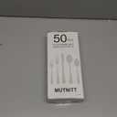 50 Pcs Black Silverware Set, Stainless Steel Flatware Set Service for 10, Mirror Polished Cutlery Utensil Sets, Durable Home Kitchen Eating Tableware Sets, Include Fork Knife Spoon, Dishwasher Safe