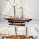 SAILINGSTORY Wooden Sailboat Model Ship Bluenose 1/60 Scale Replica Schooner Sailboat Decor Large