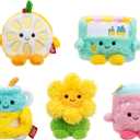 BumBumz 4.5-inch LemonadeStandBumz Plush 5-Pack - Lemon Leah, Strawberry Lemonade Shivani, Dandelion Darlene, Lemonade Stand Larry, Lemonade Pitcher Luka - from The Makers of Original Squishmallows
