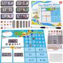 GOLDGE 62-Piece Magnetic Math Set for Kids 3-8: Number Learning Toys Develop Early Math Skills, Preschool Games for Boys & Girls, Multicolored Educational Toy Kit