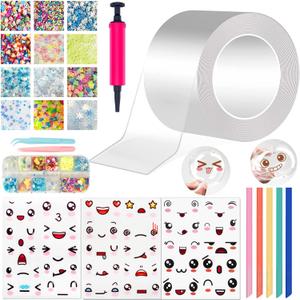YIXIPAZH Nano Tape Bubble kit for Kids Balloons Nano Tape bubbls kit Squishy Kits bloonies Plastic Bubbles White Balloons Bulk Bubbles for Kids