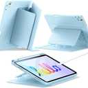 ESR for iPad A16 Case, iPad 11th/10th Generation Case (2025/2022), Vertical Stand Cover, Multi Stand Angles, Ultra-Stable Cover with Pencil Holder, Flip Series, Sky Blue
