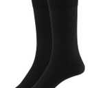 Silky Toes Modal 2Pk Flat Men’s Dress Crew Socks, Super Soft Socks (10-13, Black (Flat Knit-2 Pairs)