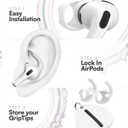 Proof Labs 4 Pairs for AirPods Pro 3 Ear Hooks Covers [Added Storage Pouch] Anti Slip Ear Tips Accessories Compatible with Apple AirPods Pro 3rd Generation (White)