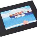 Juvale Paper Photo Frame Set - 5 x 7 In, Black, 50 Pack - Disposable Picture Frames & Wall Decor & DIY Craft Projects