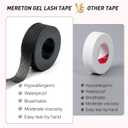 Lash Tape Eyelash Extensions Silicone Tape for Lift/Make up Latex Free Tape for Sensitive Skin Breathable Micro Eyelash Extension Supplies5Rolls Black, 0.5 in x 4yd