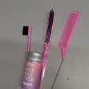 Hair Wax Stick, Slick Back Hair Brush, Wax Stick for Flyaways, Rat Tail Comb Edge Brush Styling Tool Set Accessories for Women Girls(Pink) (4 Piece (Pink))