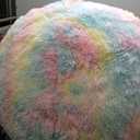 Fluffy Bean Bag Chair, 3FT Round Foam Filled Bean Bag for Teens & Kids, Ultra Soft Faux Fur Fabric Bean Bag Chairs for Playroom, Living Room, Bedroom, Rainbow (Medium)