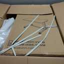 Vaunn Medical Pneumatic Adjustable Overbed Bedside Table with Wheels (Hospital and Home Use) (Black)