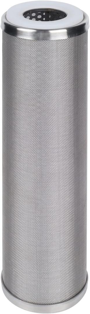 Amwater Stainless Steel Cleanable Wire Mesh Filter Cartridge 10Length,2.5"OD(25 Micron)