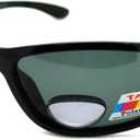JuicyOrange Mens Wrap Around Sport Sunglasses Polarized Plus Bifocal Reading Lens Black