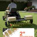 VEVOR Tow Behind Plug Aerator, 40 in Lawn Spike Aerator with Universal Hitch, 150lbs Weight Capacity, Heavy Duty & Rust-Resistant, Pull Behind Aeration Tool with Tray for Farmland & Garden Tractors