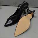 Reoplty Womens Closed Toe Ankle Strap Heels Pointed Toe Pumps Shoes Slingback High Heel Wedding Dress Shoes 8