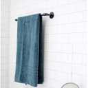 Industrial Pipe Towel Rack Towel Bar, Heavy Duty Wall Mounted Rustic Farmhouse Bath Towel Holder for Bathroom (Black, 18 Inch)