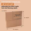 BOX USA Large Mirror Box 30L x 3.5W x 40H (1-Pack), Cardboard Boxes Perfect for Moving, Storing, Packing & Shipping, Ideal for TV's, Picture Frames, Mirrors & Art