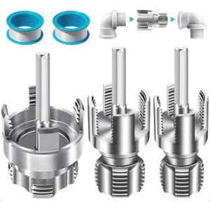 3- Piece Internal & External Pipe Threading Tool (1/2“, 3/4”, 1 NPT) – Electric Drill Compatible PVC Water Pipe/Plastic Pipe Threading Tool For Home DIY Repairs