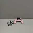 Kujian Wireless Controller for PS4 with RGB LED Modes, Gaming Remote for PS4 with1000mAh Battery/Dual Shock/6-Axis Gyro/3.5mm Audio Jack/Speaker, Gaming Controller for Playstation 4/PS3 (Pink)