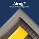 Notrax 410 Airug® 2' x 3' x 3/8" Anti Fatigue Mat, Enhanced Slip Resistance with Beveled Edges and Ribbed Surface, Ideal for Industrial and Commercial Workplaces, Black, 410S0323BL