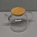 Cold Kettle teapot Glass high Temperature Explosion-Proof Household Cold Kettle teapot Water Cup Cool White Kettle Flower teapot (Color : Small, Size : 1 Pot)