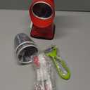 Rotary Cheese Grater Multi-Purpose Stainless Steel Cheese Shredder - Cheese Grater With Handle Effortless Grating of Carrots, Potatoes, Vegetables, and Fruits (Red)