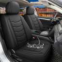DISUTOGO for Honda Civic Seat Covers 2016 2017 2018 2019 2020 2021 LX,EX,Sport,EX-L, Custom Car Waterproof Leather Seat Covers for Civic Easy to Install (5 Seats,Black)