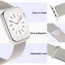 3 Pack Mesh Metal Band Compatible with Apple Watch Band 38mm 40mm 41mm 42mm 44mm 45mm 46mm 49mm, Stainless Steel Magnetic Loop Strap for iWatch Ultra 3 2 1 Series 11/10/9/8/SE/7/6/5/4/3 Men Women