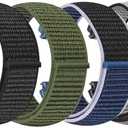WNIPH 3 Pack Nylon Watch Bands Compatible with Garmin Venu 4 45mm/Venu 3 45mm/2/Vivoactive 4, Garmin Forerunner 255/255 Music/265/955, 22mm Sport Repalcement Strap for Amazfit GTR 4/3/2/Bip 6/Bip 5