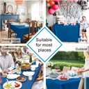 Hiasan 2 Pieces Royal Blue Tablecloth Rectangle - Waterproof and Washable Fabric Table Cloth for Card Tables, 54 x 108 Inch